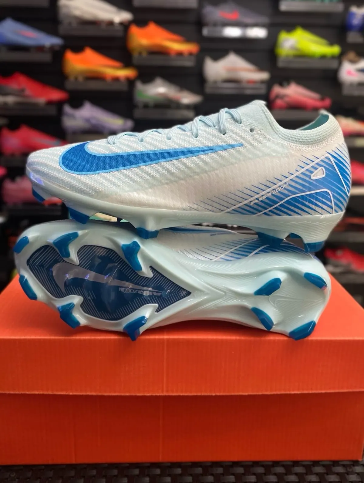 Nike Nike Air Zoom Mercurial Blanco y Azul — botín, foto principal