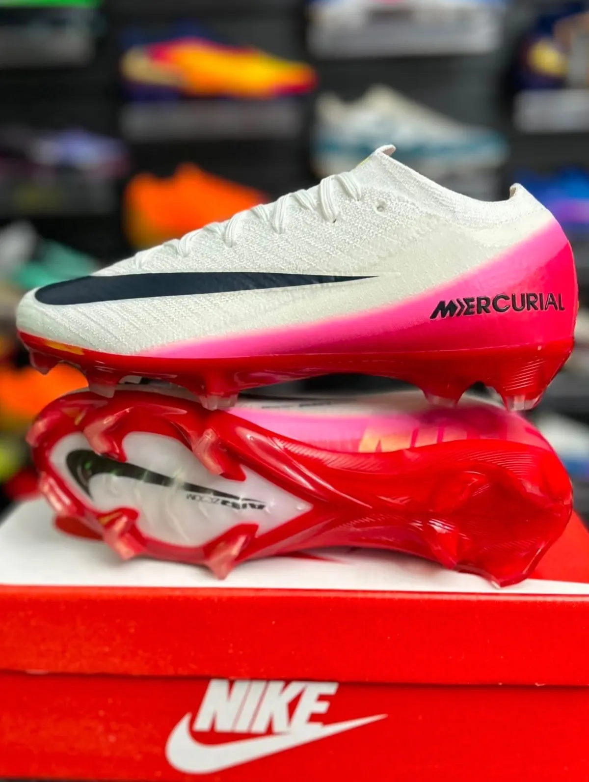 Nike Nike Air Zoom Mercurial Blanco y Rosa — botín, foto principal